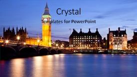  Presentation with westminster - Colorful slide deck enhanced with big ben and westminster bridge backdrop and a light blue colored foreground