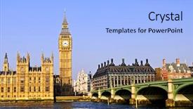 Presentation with westminster - Colorful slide deck enhanced with big ben and westminster bridge backdrop and a light blue colored foreground