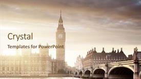  Presentation with westminster - Presentation with big ben and westminster background and a  colored foreground