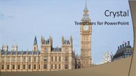  Presentation with singapore city landscape - Cool new presentation theme with big ben at city westminster backdrop and a light blue colored foreground