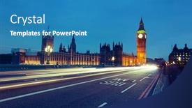  Presentation with westminster - Slide set consisting of big-ben-from-westminster-bridge background and a teal colored foreground