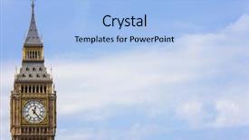  Presentation with parliament westminster london england - Theme enhanced with big ben in london england background and a  colored foreground