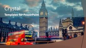  Presentation with london - Presentation theme with big-ben-in-london background and a teal colored foreground