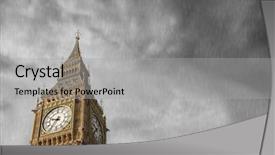  Presentation with london - Presentation theme enhanced with big ben in london background and a light gray colored foreground