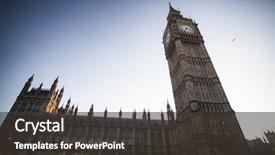  Presentation with westminster - Colorful slide deck enhanced with big ben in westminster backdrop and a dark gray colored foreground