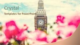  Presentation with westminster - Presentation theme with big-ben-the-palace background and a cream colored foreground