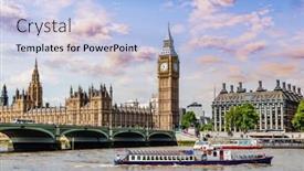  Presentation with westminster - Slide deck enhanced with big-ben-westminster-bridge background and a light blue colored foreground