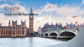  Presentation with westminster - PPT theme enhanced with big-ben-westminster-bridge background and a light blue colored foreground