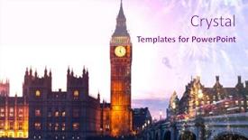  Presentation with fireworks - PPT layouts consisting of big-ben-with-fireworks-celebrating background and a pink colored foreground