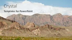  Presentation with rocky - Presentation consisting of big bend national park rocky landscape background and a light blue colored foreground