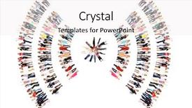  Presentation with company description - Slides having big boss - many colleagues united company background and a white colored foreground