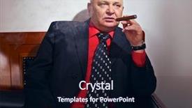  Presentation with black man - PPT layouts consisting of big boss - senior business man wearing red background and a wine colored foreground