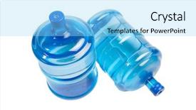  Presentation with water dispenser - Slides featuring big bottles of water background and a arctic colored foreground