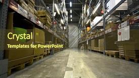  Presentation with warehouse - Presentation with big box store - large warehouse perspective photo background and a tawny brown colored foreground