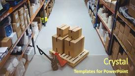  Presentation with multiculturl people - Amazing PPT layouts having big box store - warehouse isle with no people backdrop and a tawny brown colored foreground