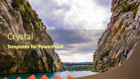  Presentation with ecotourism - Amazing theme having big-bridge-across-the-river backdrop and a tawny brown colored foreground