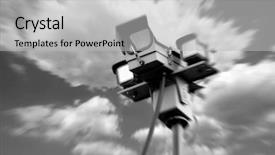  Presentation with camera security - Beautiful presentation featuring big brother - remote controlled security camera backdrop and a light gray colored foreground