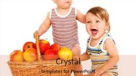  Presentation with toddlers - Cool new slide set with big brother - two sweet toddlers backdrop and a  colored foreground