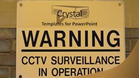  Presentation with black yellow - Colorful PPT theme enhanced with big brother - yellow and black warning sign backdrop and a gold colored foreground