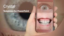  Presentation with internet safety - Slide deck featuring big brother is watching you background and a coral colored foreground