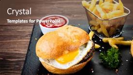  Presentation with burgers - Cool new presentation with big-burgers-french-fries backdrop and a tawny brown colored foreground