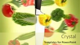  Presentation with hydroponics vegetables hydroponic vegetable - Beautiful PPT layouts featuring big-chief-knife-with-vegetables backdrop and a  colored foreground