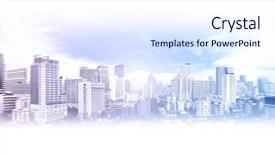  Presentation with bangkok - Presentation featuring big city - abstract view of bangkok background and a sky blue colored foreground