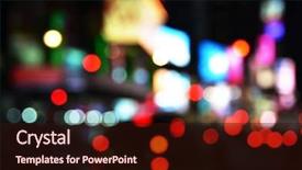  Presentation with neon - Theme with big city lights background and a wine colored foreground