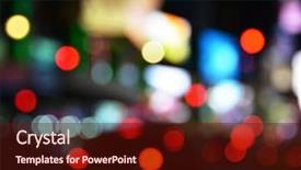  Presentation with light golden lights - Amazing presentation theme having big city lights backdrop and a wine colored foreground