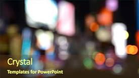  Presentation with light golden lights - Cool new slide set with big city lights backdrop and a tawny brown colored foreground