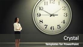  Presentation with dark - Cool new slides with big clock on the wall backdrop and a  colored foreground