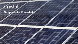  Presentation with solar panels - Cool new PPT theme with big cluster of solar panels backdrop and a dark gray colored foreground