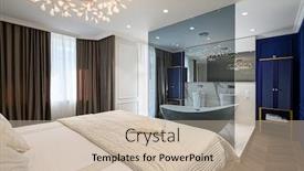  Presentation with luxury - Slide set featuring big-comfortable-double-bed background and a soft green colored foreground