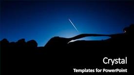  Presentation with blue night - Presentation theme featuring big contrast - text space background and a black colored foreground