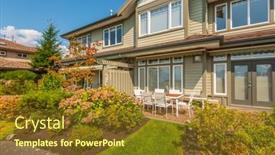  Presentation with luxury house - Presentation with big-custom-made-luxury-house background and a tawny brown colored foreground