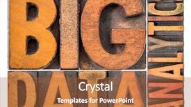  Presentation with data analytics - Cool new slide set with big data analytics - isolated word backdrop and a  colored foreground