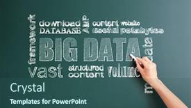  Presentation with data - PPT layouts featuring big-data-and-other-words background and a ocean colored foreground