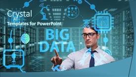  Presentation with data - Audience pleasing slide deck consisting of big-data-computing-concept backdrop and a ocean colored foreground
