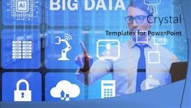  Presentation with data - Slide set having big-data-computing-concept and a light blue colored foreground