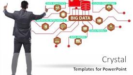  Presentation with data - Theme having big-data-concept-illustraion background and a white colored foreground
