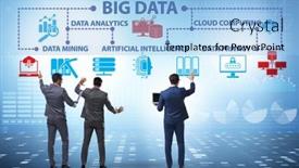  Presentation with data - Cool new theme with big-data-concept-illustraion backdrop and a light blue colored foreground