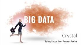  Presentation with data - Presentation theme featuring big-data-concept-with-business background and a white colored foreground