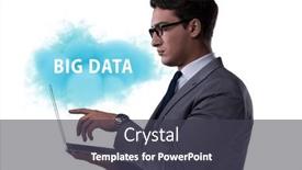  Presentation with data - Slide deck having big-data-concept-with-business background and a dark gray colored foreground