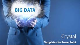  Presentation with data - PPT layouts featuring big-data-concept-with-business background and a ocean colored foreground