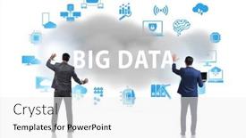  Presentation with data - Presentation design consisting of big-data-concept-with-business background and a white colored foreground