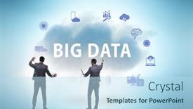  Presentation with data - Presentation consisting of big-data-concept-with-business background and a sky blue colored foreground