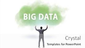  Presentation with data - PPT layouts having big-data-concept-with-business background and a white colored foreground