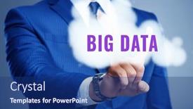  Presentation with data - Slide deck enhanced with big-data-concept-with-business background and a ocean colored foreground