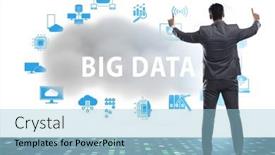  Presentation with data mining data minig concept - PPT theme with big-data-concept-with-business background and a light blue colored foreground
