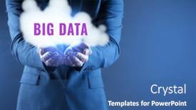  Presentation with data - Presentation theme with big-data-concept-with-business background and a ocean colored foreground